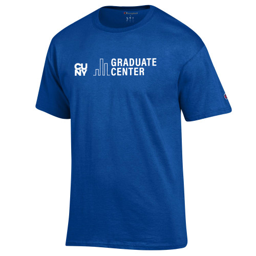 Champion Royal T Shirt-Graduate Center Wordmark