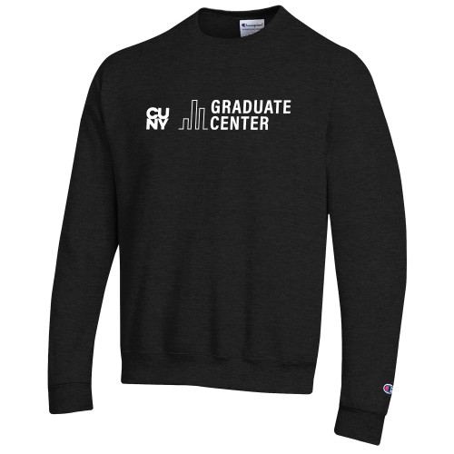 Champion Black Fleece Crew-Graduate Center Wordmark