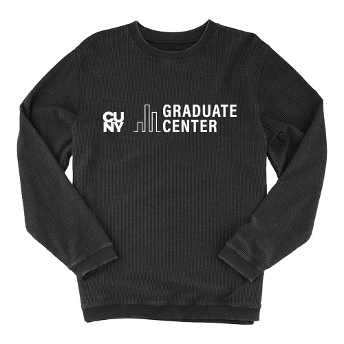 Boxercraft Womens Black Corded Crew-Graduate Center Wordmark