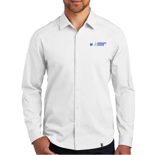 OGIO White Commuter Woven Shirt-Graduate Center Wordmark