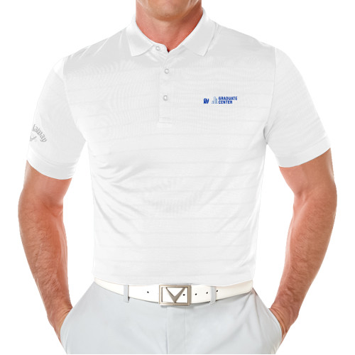 Callaway Opti Vent White Polo-Graduate Center Wordmark