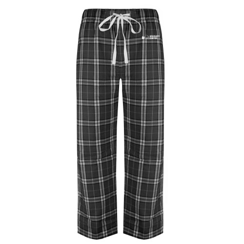 Black/Grey Flannel Pajama Pant-Graduate Center Wordmark