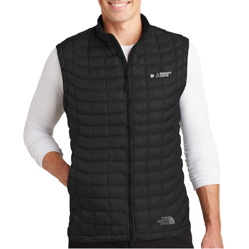 The North Face Black Thermoball Trekker Vest-Graduate Center Wordmark