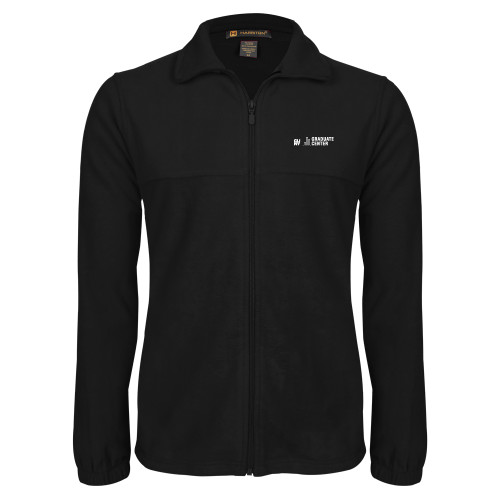 Black Fleece Full Zip Jacket-Graduate Center Wordmark