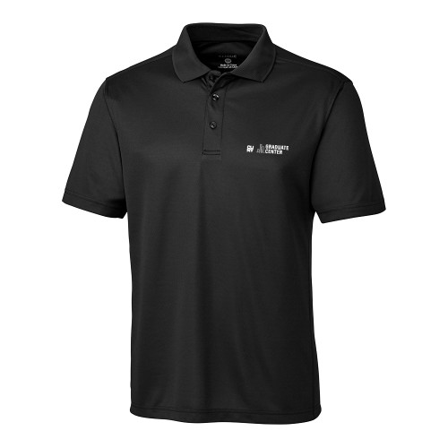 C&B Black Clique Ice Pique Polo-Graduate Center Wordmark