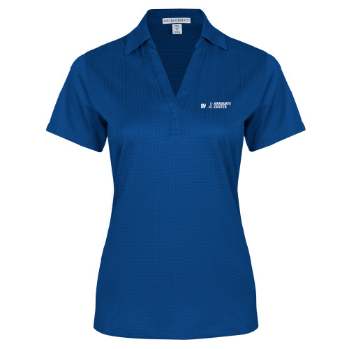 Womens Royal Performance Fine Jacquard Polo-Graduate Center Wordmark