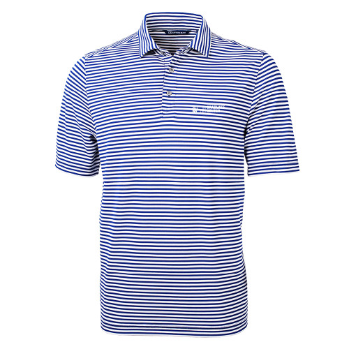 C&B Royal Virtue Eco Pique Stripe Polo-Graduate Center Wordmark