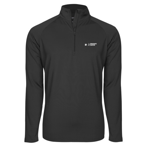 Sport Tek Charcoal Sport Wick Stretch 1/2 Zip Pullover-Graduate Center Wordmark