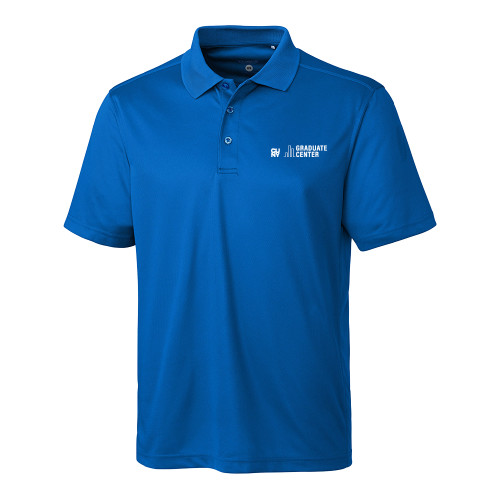 C&B Royal Blue Clique Ice Pique Polo-Graduate Center Wordmark