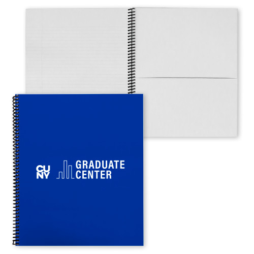 College Spiral Notebook w/Black Coil-Graduate Center Wordmark