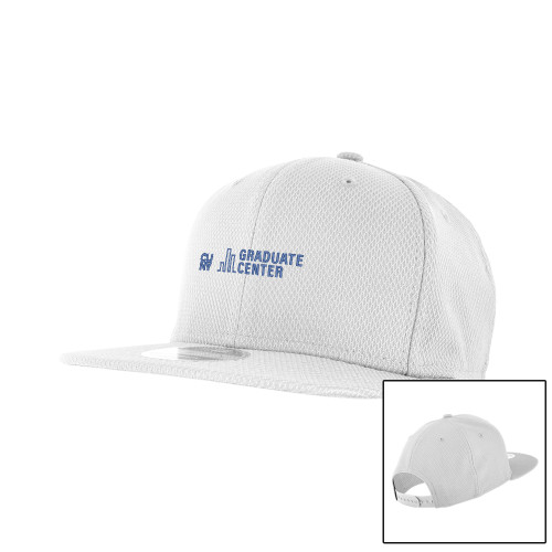 New Era White Diamond Era 9Fifty Snapback Hat-Graduate Center Wordmark