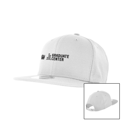 New Era White Diamond Era 9Fifty Snapback Hat-Graduate Center Wordmark