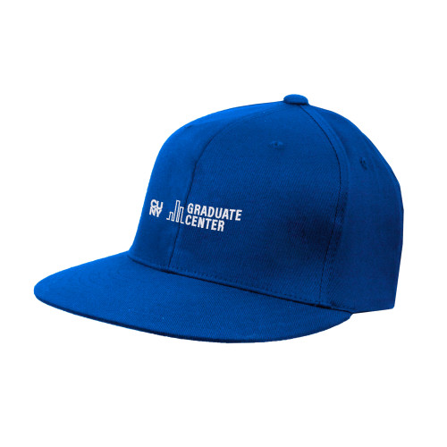 Royal Flat Bill Snapback Hat-Graduate Center Wordmark