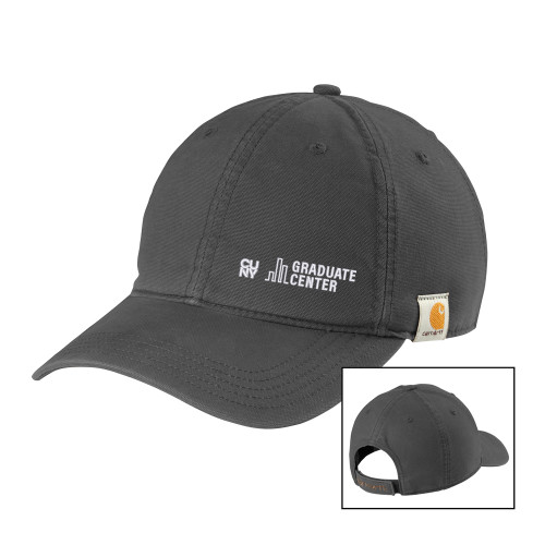Carhartt Charcoal Cotton Adjustable Canvas Hat-Graduate Center Wordmark
