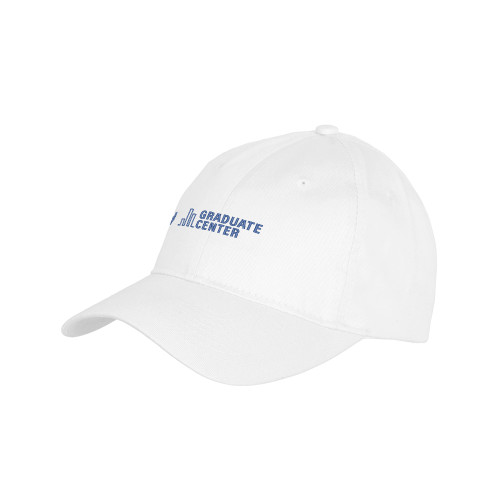 Youth White Pro Style Hat-Graduate Center Wordmark