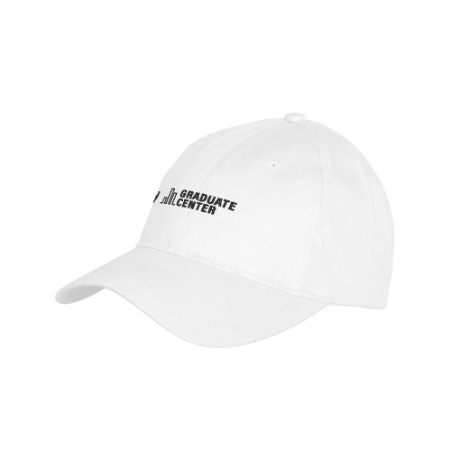 Youth White Pro Style Hat-Graduate Center Wordmark