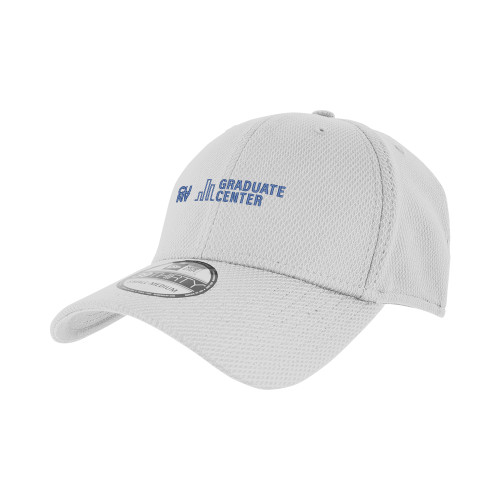 New Era White Diamond Era 39Thirty Stretch Fit Hat-Graduate Center Wordmark