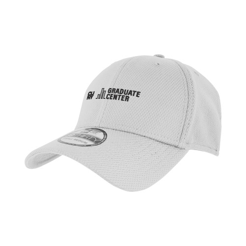 New Era White Diamond Era 39Thirty Stretch Fit Hat-Graduate Center Wordmark