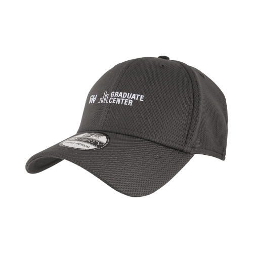 New Era Charcoal Diamond Era 39Thirty Stretch Fit Hat-Graduate Center Wordmark