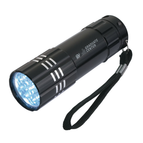 Industrial Triple LED Black Flashlight-Graduate Center Wordmark Engraved