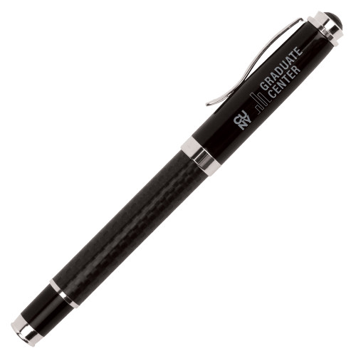 Luna Black Rollerball Pen-Graduate Center Wordmark Engraved