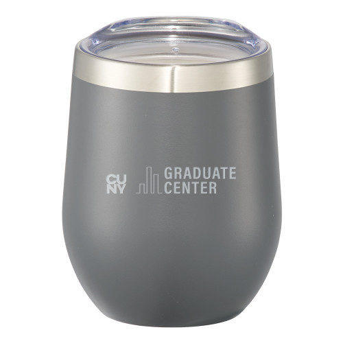 Corzo Vacuum Insulated Charcoal Cup 12oz-Graduate Center Wordmark Engraved