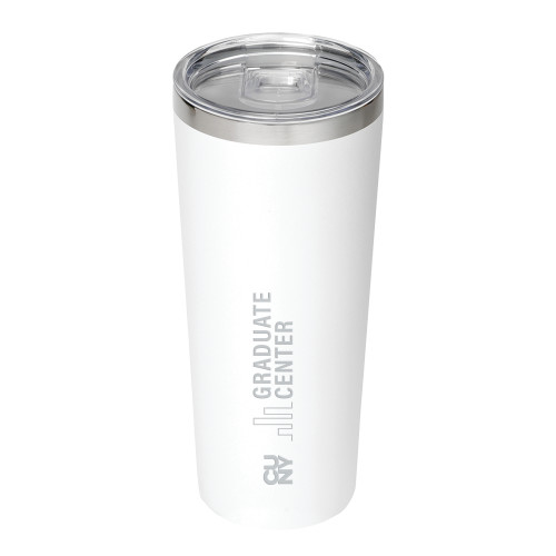 Thor Vacuum Insulated White Tumbler 22oz-Graduate Center Wordmark Engraved