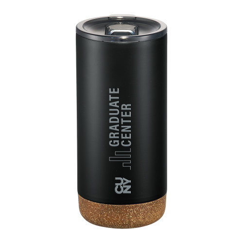 Valhalla Vacuum Insulated Black Tumbler 16oz-Graduate Center Wordmark Engraved