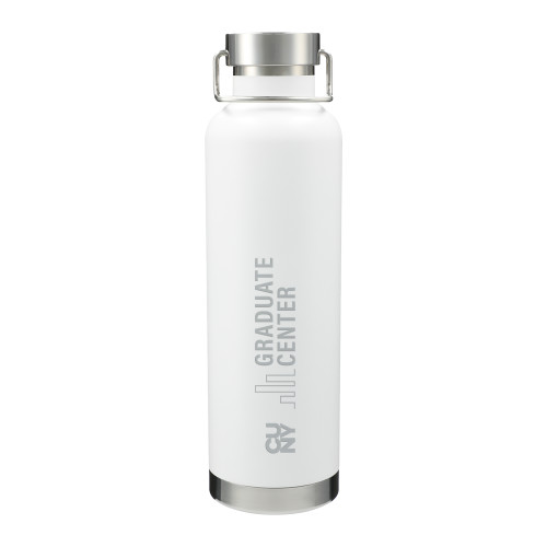Thor Copper Vacuum Insulated White Bottle 32oz-Graduate Center Wordmark Engraved