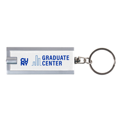 Turbo White Flashlight Key Holder-Graduate Center Wordmark
