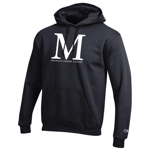 Champion Black Fleece Hoodie-Lettered Macaulay Honors