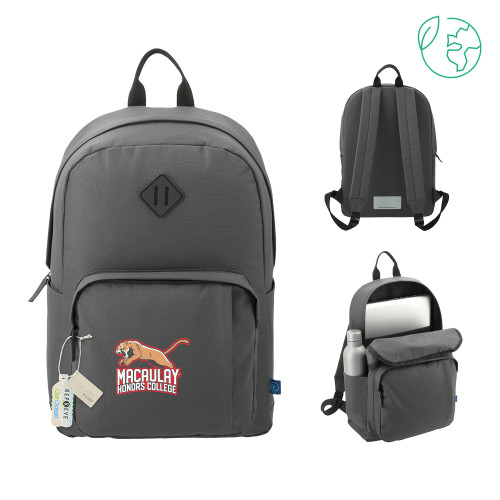 College Repreve Ocean Charcoal Everyday Computer Backpack-Macaulay Mountain Lion