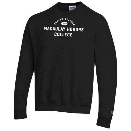 Champion Black Fleece Crew-CUNY Macaulay Honors College - Queens College