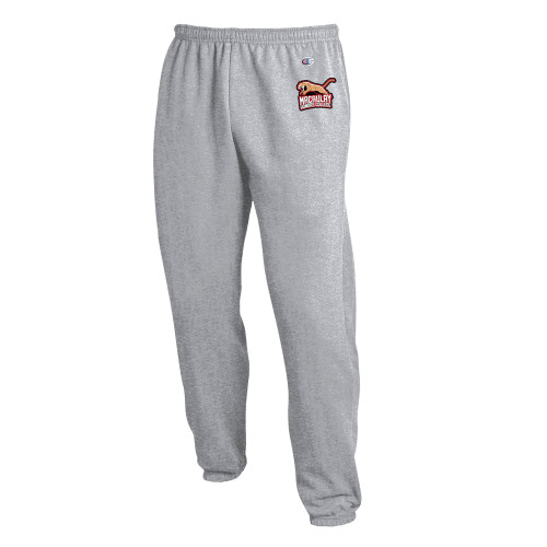 Champion Heather Grey Banded Bottom Sweatpants-Macaulay Mountain Lion