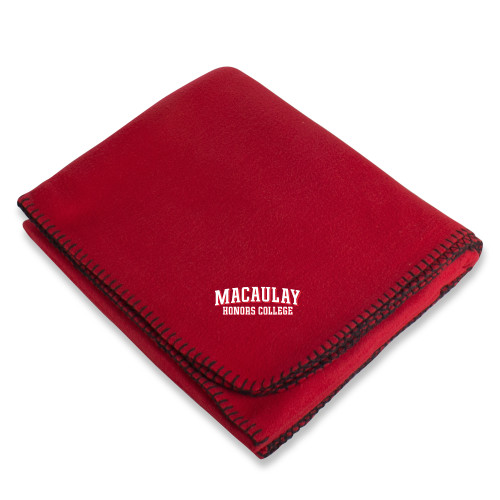 Red Arctic Fleece Blanket-Macaulay Honors College