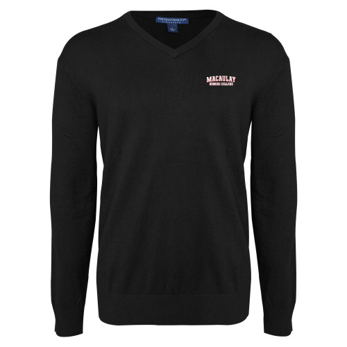 Black VNeck Sweater-Macaulay Honors College