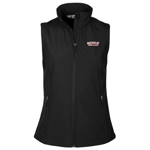Womens Black Core Softshell Vest-Macaulay Honors College