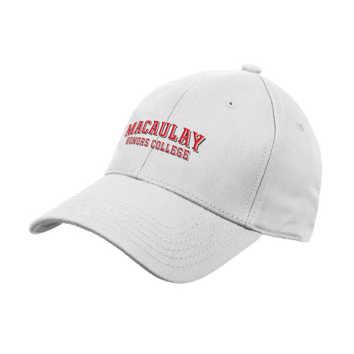 White Structured Adjustable Pro Style Hat-Macaulay Honors College