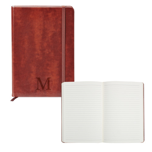 Fabrizio Brown Hard Cover Journal-Lettered Macaulay Honors Engraved