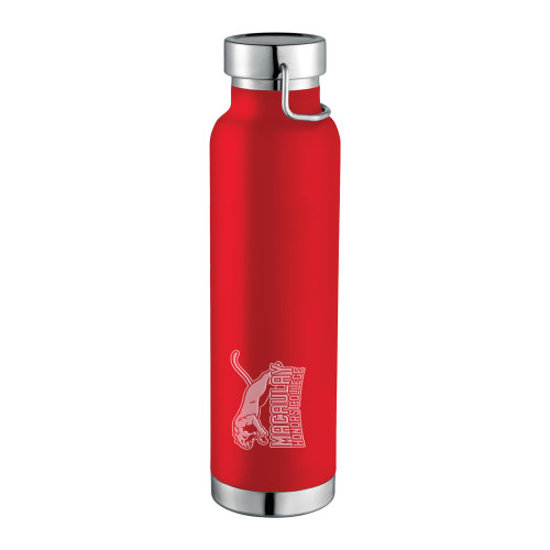 Thor Copper Vacuum Insulated Red Bottle 22oz-Macaulay Mountain Lion Engraved