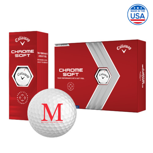 Callaway Chrome Soft Golf Balls 12/pkg-Lettered Macaulay Honors