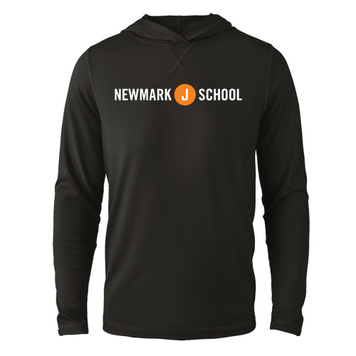 Black Long Sleeve Hooded Tee-Short Logo Circle