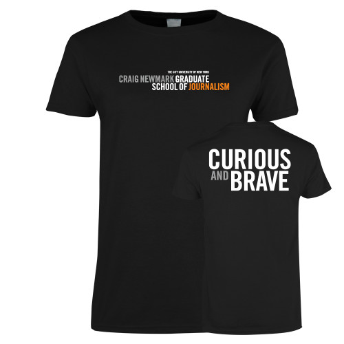 Womens Black Short Sleeve Tee-Primary Logo