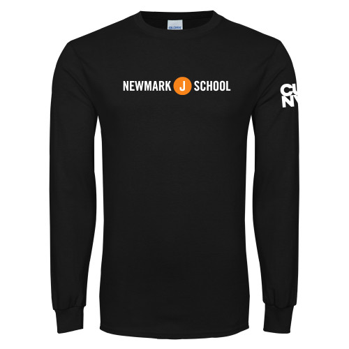 Black Long Sleeve T Shirt-Short Logo Circle