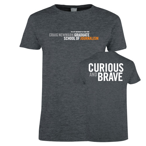 Womens Dark Heather Short Sleeve Tee-Primary Logo