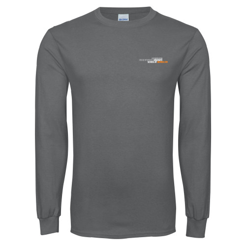 Charcoal Long Sleeve T Shirt-Primary Logo