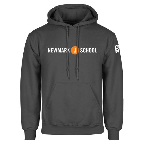 Charcoal Fleece Hoodie-Short Logo Circle
