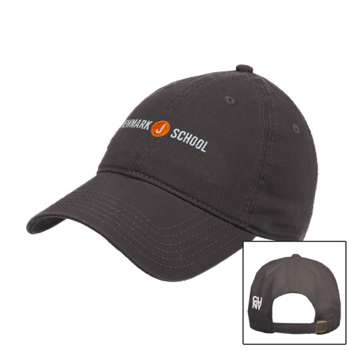 Charcoal Unstructured Adjustable Low Profile Hat-Cap Front