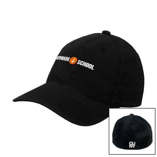 Black Flexfit Structured Low Profile Hat-Cap Front