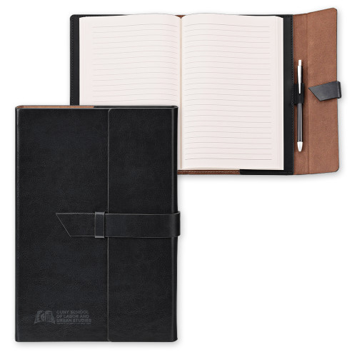 Fabrizio Junior Black Portfolio w/Loop Closure-SLU CUNY Stacked Engraved